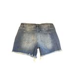 Zenana Women's Plus Size 1X Blue Denim Cut-Off Shorts Casual Photo 1