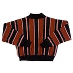 MINKPINK orange pink black sparkly sweater women’s size large Photo 2