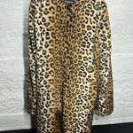 Dennis Basso Size L Fab Leopard Animal Print Faux-Fur Reversible Car Coat Jacket Photo 13