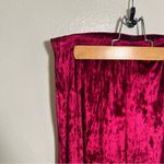 Tahari Pull On Crushed Velvet Pant Crimson Maroon M Photo 3