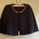 Perceptions  Black Sweater with Pearl Details Photo 0