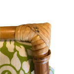 Vintage Donna Dixon green damask bamboo clutch coastal preppy Gives Tory Burch Photo 5