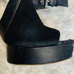 Guess Black Suede Leather Platform Heels Wrap Ankle Sz 40 Sz US 9 Photo 11