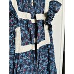 SEA NEW YORK Dark Blue Floral Cotton Lace Trimmed Tilly Tunic Dress Size 14 Photo 12
