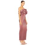 L'iDee Paris Tube Elegant Formal Avant Garde Ruffle Plisse Dress NWOT $399 Small Brown Photo 8