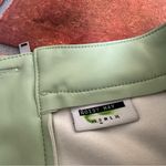 Noisy May Light Green Vegan Leather Mini Skirt Photo 2
