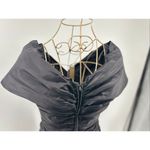 Teri Jon for Rickie Freeman Black Crinkle Taffeta Dress Size 6 Vintage Photo 10