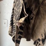 Emery Studio Tie Dye Hooded Poncho Cape Cardigan Cotton Boho Hippie Festival Brown Size undefined Photo 1