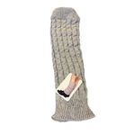 Boots Socks Knitted Crochet Fashion Leg Knee High socks Gray Photo 3