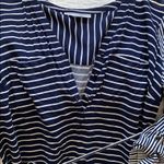 Motherhood Maternity Navy blue striped maternity blouse Photo 2