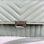 Elegant Sage Quilted Crossbody Bag Green Photo 1
