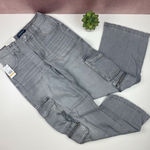 Aeropostale  Gray Mid Rise Cargo Denim Jeans New Women Size Small Photo 0
