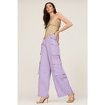 Rokh Purple Utility Cargo Wide Leg High Rise Trouser Pants Size 4 Photo 1