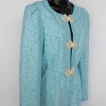 Saloni Blue Tweed Romper Size 6 Photo 3