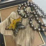 Bumblebee Jasper Star Pendant on a Faux Navajo Pearl Necklace Photo 4