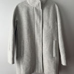 J.Crew  Women's City Coat Wool Blend Light Gray Size 6 Winter Overcoat Classic Photo 0