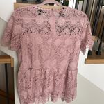 Lane Bryant Pink Lace Peplum Top Photo 3