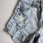 American Eagle Outfitters • Destroyed Cuffed Light Blue Mom Shorts Photo 19