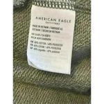 American Eagle  Women’s Size S Green Oversized Cropped Drawstring Sweatshirt Photo 3