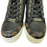 Guess  Black Gold Figz Wedge Lace Up Zipper Side Sneakers Shoes Womens 5 M Photo 6