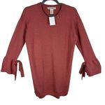 Cotton Emporium NWT Mauve Pink Bell Sleeve Tight Knit Sweater Tunic Size M Photo 0