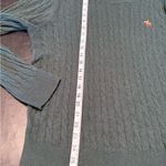 Abercrombie & Fitch Dark Green Cable Knit Sweater size Medium. Photo 9