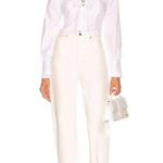 Goldsign Myra Straight Leg High Rise Jean Calla White Womens Size 28 Photo 3