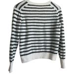 Madewell  Sweater Women M Gray Stripe Wrap Bodice Cozy Warm Contemporary Gorpcore Photo 2