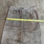 Isaac Mizrahi  Target Tan Suede Leather Skirt SZ 8 Came Brown A Line Modest Tie Photo 7