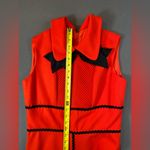 Source Unknown Vintage Long Red and‎ Black Dress Sleeveless bow tie Photo 5