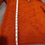 Love by Design  XS Orange Embossed 3D Polka Dot Sweater. Soft, Comfortable. Warm. Photo 5