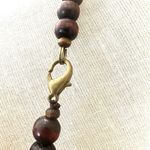 Wood Brass Faux Turquoise Tibetan Bali Style Jingle Necklace Red Photo 10