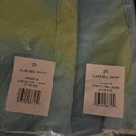 We Wore What NWT  Tie Dye Stretch Twill Denim Flare Bell Shorts Photo 5