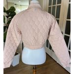Forever 21  Blush Quilted Crop Jacket Women's Medium Pink Bomber Zip Up NWT Photo 3