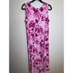 Erika  Dress Midi Hawaiian floral Tropical 100% Rayon Size Medium Photo 5