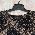 Alfani Black Short Sleeve Tan Printed Dressy T Shirt Size XS Photo 2