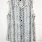 Adrianna Papell  Snake Print Top Large Casual Workwear Contemporary Feminine Photo 0