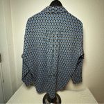 JODIFL  Stylish Blue Patterned Women’s Shirt Small Photo 1