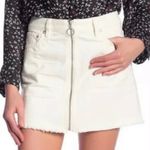 We The Free Free People White Jean Skirt Photo 1