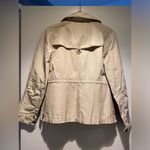 Massimo Dutti  Short Beige Trench Coat Large Size 10 perfect for Fall! Photo 6