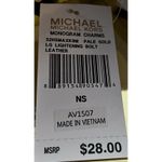 Michael Kors Pale Gold Lightning Bolt Saffiano Leather Bag Charm Keychain NIB Photo 14