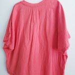 Young Fabulous and Broke Textured Gauze Oversized Distressed V-Neckline Blouse Photo 4