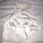 Bardot  The Gemma Lace Dress Size M Halter Floral Aritzia White Cut Out Sheer Photo 9