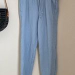 Aritzia TNA Sweatfleece Cozy Fleece Sweatpants Joggers, Size Medium Blue Photo 0