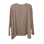 easel Oversized Flowy Boho Asymmetrical Hem Peace Sign Brown Shirt Size Small Photo 1