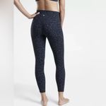 Athleta Salutation Stash Pocket II Blue/Black Printed 7/8 Legging Large Photo 2