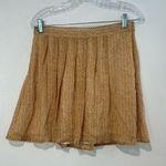 Old Navy  Women’s Skirt Mustard Yellow White Herringbone Print Size Small Photo 0