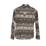 Rock & Roll Denim Western Patterned Rodeo Button Down Snap Long Sleeve Shirt XS Brown Photo 2