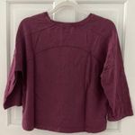 Armani Exchange  AX Womens Maroon Embroidered Logo Crop Sweatshirt Small Photo 2