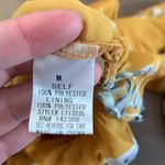 Vestique  Yellow Floral Strapless Boho Crop Top Women's M Photo 4